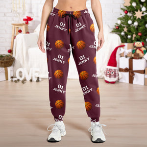 Personalized Custom Name And Number Sweatpants For Basket Ball Lover TH10 896411