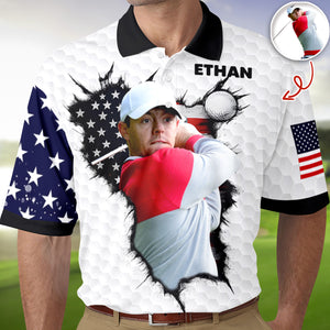 Custom Photo Polo Shirt For Golfer TH10 898097