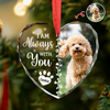 Custom Photo Favorite Hello And Hardest Goodbye Memorial Heart Shape Glass Ornament HA75 892810