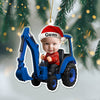 Custom Photo 3D Effect Little Boy With Excavator Acrylic Ornament Christmas Gift For Family LM32 895813