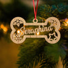 Custom Name Cute Pet With Paw Christmas Gift Wooden Ornament LM32 897339
