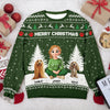 3D Effect Merry Christmas Unisex Ugly Sweater Personalized Gift For Dog Lovers HO82 900146