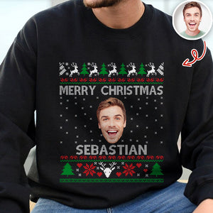 Custom Photo Ugly Christmas Sweatshirt Gift For Family TH10 896381