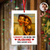 Custom Couple Photo Congrats On Being My Husband Acrylic Ornament LM32 895119