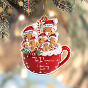 Personalized Gingerbread Family Acrylic Ornament LM32 895797