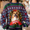 Custom Dog Photo With Christmas Wreath Ugly Sweater TH10 896273