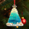 Custom family Name Sea Glass Family Tree 2D Flat Acrylic Ornament CH07 899860