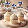 Custom Funny Face Congrats Graduation Cupcake Toppers HA75 920428