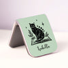 Personalized Bookish Floral Magic Cat Magnetic Leather Bookmark CH07 899536