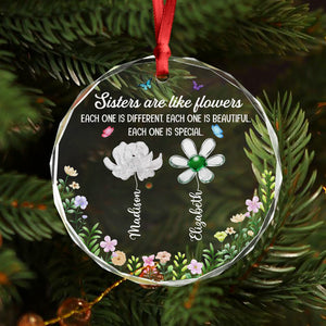 Festive Sister Love - Personalized Glass Ornament TH10 896653