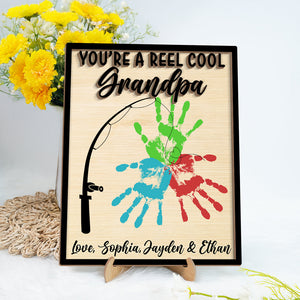 You're the Reel Cool Dad 2-Layered Wooden Plaque With Stand TH10 892987
