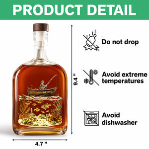 Personalized Fishing Whiskey Bottle Gift For Fisherman, Fishing Lovers HO82 900880
