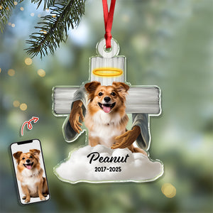 Custom Dog Memorial Photo Dog In Heaven Acrylic Ornament CH07 896636