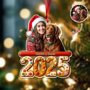 Custom Photo We And Our Dog Family Acrylic Ornament Gift For Dog Lovers HO82 900060