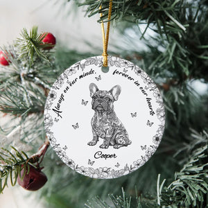 Custom Dog Breeds Not A Day Goes By Memorial Dog Toile De Jouy Style Ceramic Ornament HA75 897124