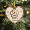 Forever in My Heart Memorial Personalized 2 Layered Wood Christmas Ornament CH07 896878