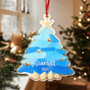 Custom Baby Name & Year Sea Glass Christmas Acrylic Ornament LM32 897101