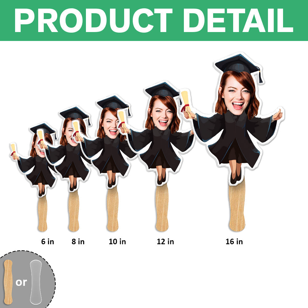 Custom Funny Face Graduation Class of 2026 Decoration Face Fan HO82 901922