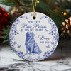 Custom Dog Breeds You Left Paw Prints On My Heart Chinoiserie Toile De Jouy Style Personalized Memorial Ceramic Ornament HO82 894836