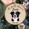Custom Photo In Loving Memory Personalized Pet Memorial Wood Slice Ornament CH07 899270