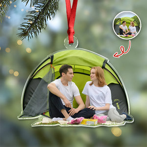 Custom Camping Photo - Personalized Acrylic Ornament Christmas Gift For Campers HO82 894854