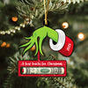 A Few Bucks for Christmas Grinchy Wood Money Holder Ornament LM32 897399