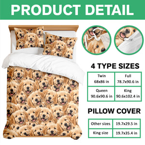 Custom Funny Puppy Photo Portrait Bedding Set Birthday, Christmas Gift For Dog Lover CH07 899192