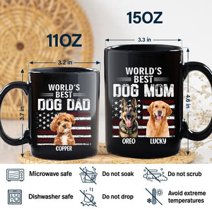 Custom Photo World's Best Dog Dad - Personalized Black Mug Gift For Dog Lovers CH07 895938
