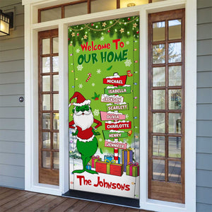 Custom Family Name Welcome To My Home Door Cover Christmas Gift For Family CH07 899970