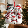 Custom Name 3D Effect Cute Snowman Family Christmas Personalized Acrylic Ornament LM32 895817