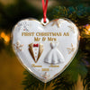 Our First Christmas Together Heart Acrylic Ornament Personalized Wedding Anniversary Christmas Ornament CH07 896888