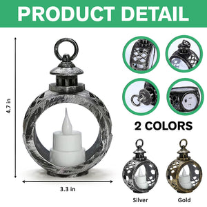 Custom Dog Photo With Flower Memorial Candlelight Lantern Ornament HO82 900224