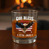 Patriotic 250th Anniversary God Bless America Eagle 1776–2026 Whiskey Glass HO82 900976