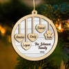 Custom Family Name Christmas 2 Layers Wooden Ornament Gift For Family LM32 897337
