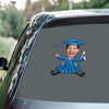 Custom Funny Face Class of 2026 Graduation Car Window Decal Sticker HA75 898824