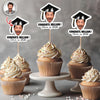 Custom Funny Face Congrats Graduation Cupcake Toppers HA75 920428