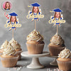 Custom Face Graduation Cupcake Topper - Congrats Grad Party Favors, Senior Cake Decor HO82 901496