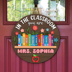 In this Classroom You Are Personalized Cute Teacher Door Sign Classroom Decor CH07 896156