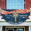 Custom Family Name Blessed to See 200 & 250 Years Bicentennial Semiquincentennial Christian Non-Pleated Fan Flag HO82 901938