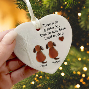 Personalized Loved By A Dog Heart Ceramic Ornament TH10 896637