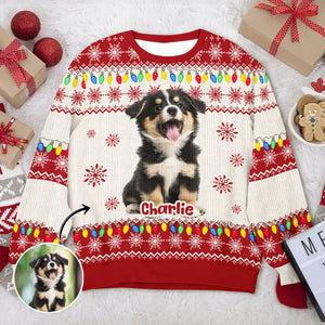 Custom Face Big Head Funny For Dog Lovers - Personalized Photo Ugly Sweater CH07 899304