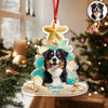 Custom Cute Dog Photo Sea Glass Christmas Acrylic Ornament For Dog Lovers LM32 895997