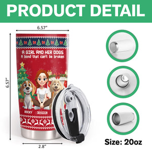 A Girl And Her Dog Christmas Fat Tumbler TH10 896333