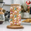 Custom Photo Glass Can With Lid, Christmas Gift For Family HO82 900692