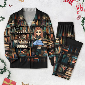 Personalized Just A Girl Who Loves Book Pajamas TH10 896243