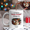 Custom Photo This Human Servant Belongs To Me 3D Inflated Effect Mug For Pet Lover TH10 894319