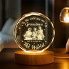 Custom Photo To The World You Are A Grandma Engraved Crystal Photo With Light HA75 920546