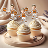 Custom Funny Face Basketball Party Decoration Cupcake Toppers LM32 893187
