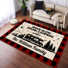 Happy Campers Personalized Caro Style Camping Patio Rug For Camping Lovers CH07 896194