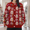 Custom Funny Kids Photo Best Mommy Daddy Ever Christmas Light Cardigan CH07 899838